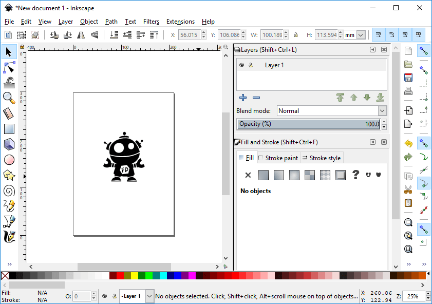 inkscape vectorize pixel image