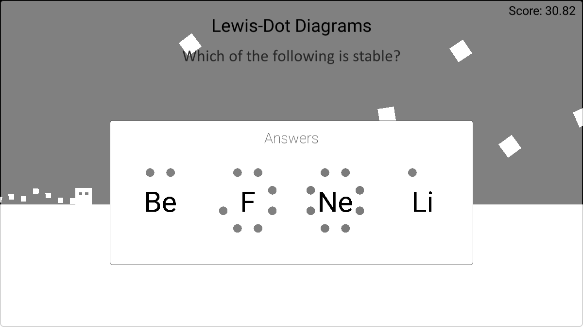 A screenshot of a question asking about Lewis Dot Diagrams.